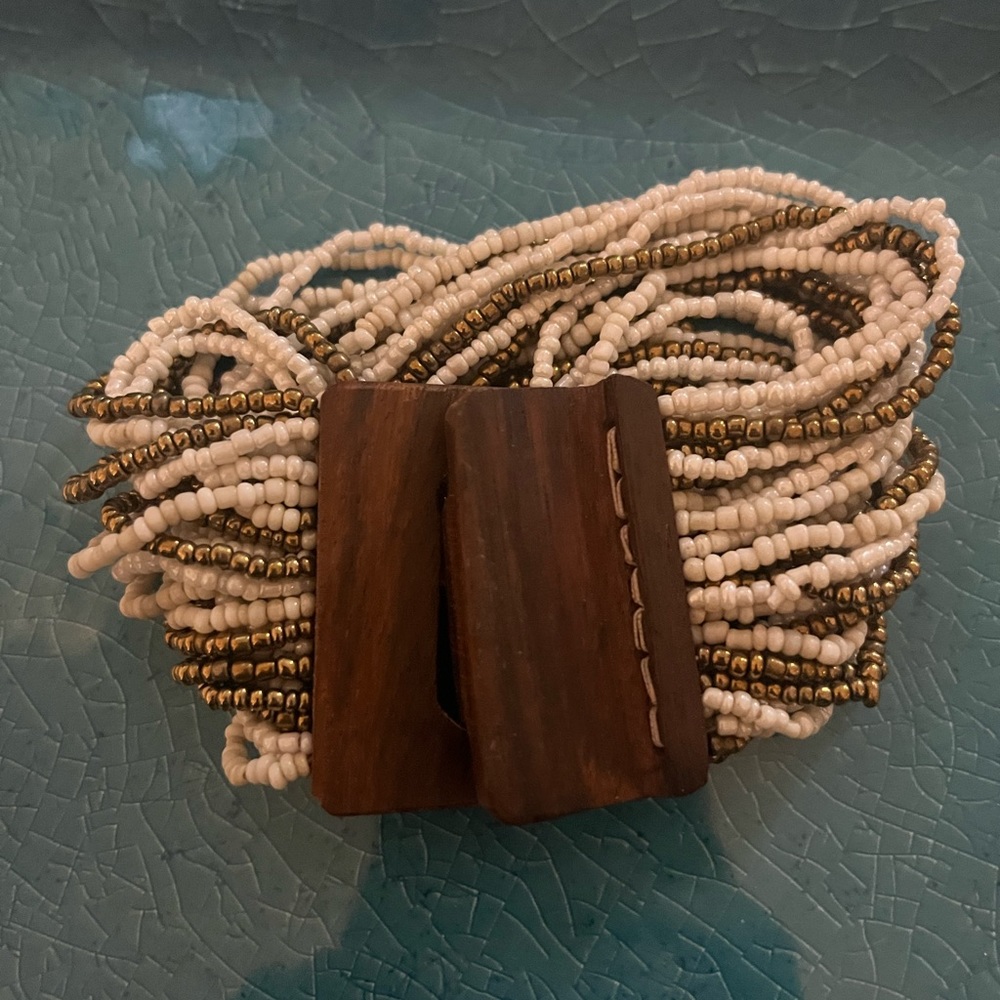 Bracelet - wood and beads